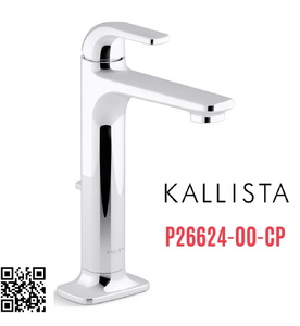 Vòi chậu rửa mặt 1 lỗ thân cao Chrome Kallista P26624-00-CP
