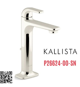 Vòi chậu rửa mặt 1 lỗ thân cao Nickel Kallista P26624-00-SN