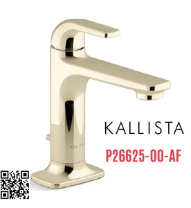Vòi chậu rửa mặt 1 lỗ thân cao vàng Kallista P26624-00-AF