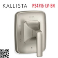 Mặt nạ điều khiển đơn sen tắm âm tường Nickel Kallista P24715-LV-BN