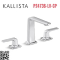 Vòi chậu rửa mặt 3 chân thân cao Chrome Kallista P24736-LV-CP
