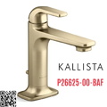 Vòi chậu rửa mặt 1 lỗ thân thấp vàng Kallista P26625-00-BAF
