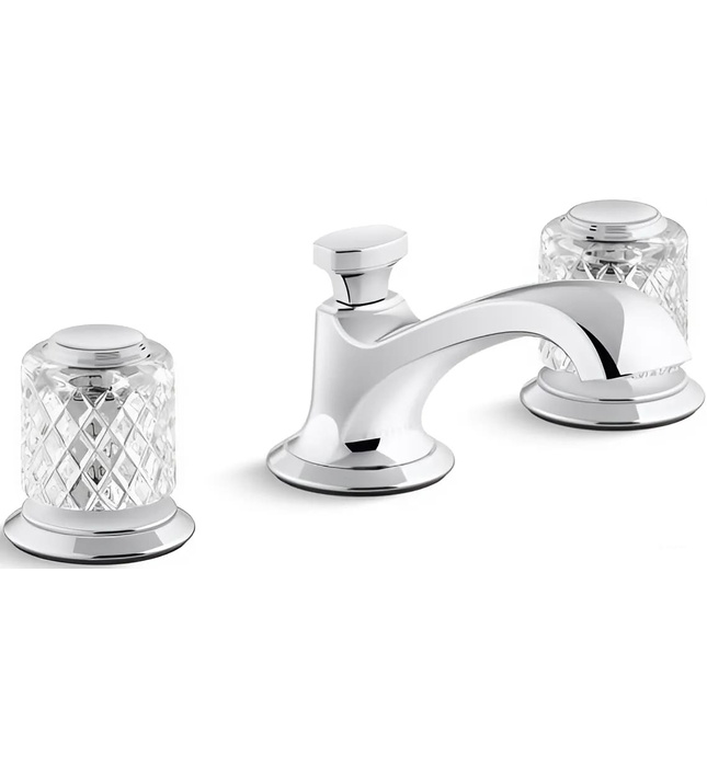 Vòi chậu rửa mặt 3 chân cổ thấp vàng Kallista P25050-SLC-BAF