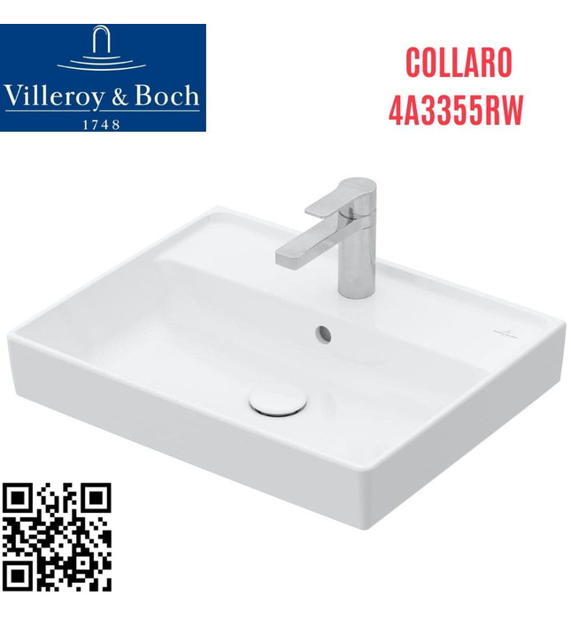 Chậu rửa lavabo bàn đá Đức Villeroy-boch Collaro 4A3355RW