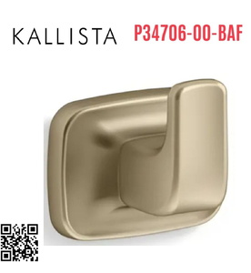 Móc treo tường đơn màu vàng Kallista P34706-00-BAF