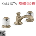 Vòi chậu rửa mặt 3 chân cổ thấp vàng Kallista P25050-SLC-BAF