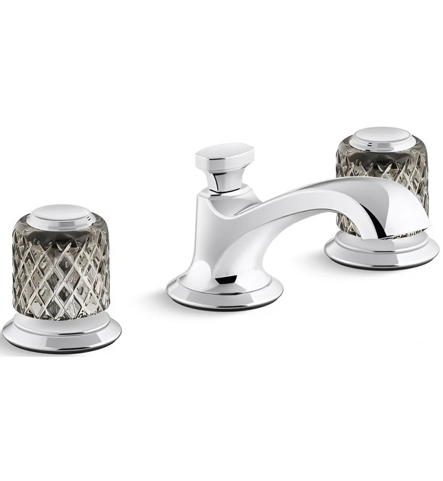 Vòi chậu rửa mặt 3 chân cổ thấp Nickel Kallista P25050-SLG-SN