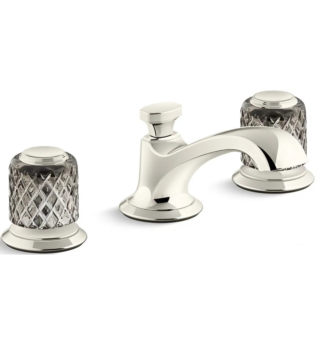 Vòi chậu rửa mặt 3 chân cổ thấp Nickel Kallista P25050-SLG-SN