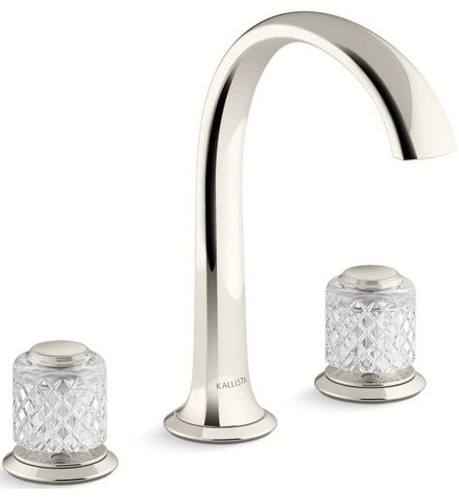 Vòi chậu rửa mặt 3 chân cổ vòm Chrome Kallista P25051-SLC-CP