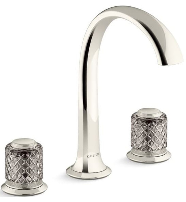 Vòi chậu rửa mặt 3 chân cổ vòm Chrome Kallista P25051-SLG-CP