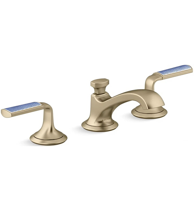 Vòi chậu rửa mặt 3 chân cổ thấp Nickel Kallista P25054-CBW-SN