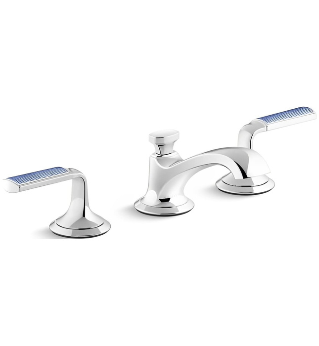 Vòi chậu rửa mặt 3 chân cổ thấp Nickel Kallista P25054-CBW-SN