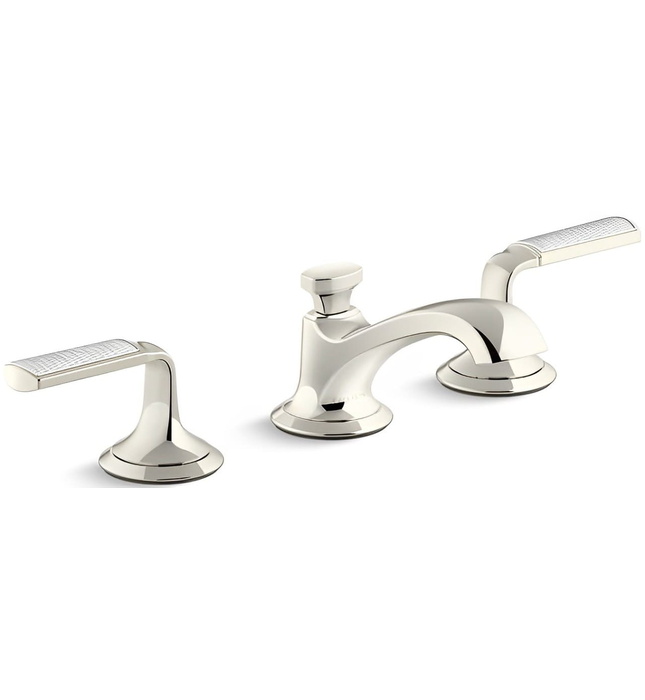 Vòi chậu rửa mặt 3 chân cổ thấp vàng Kallista P25054-FRW-BAF