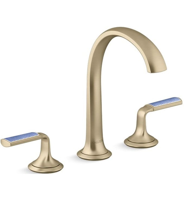 Vòi chậu rửa mặt 3 chân cổ vòm Chrome Kallista P25055-CBW-CP