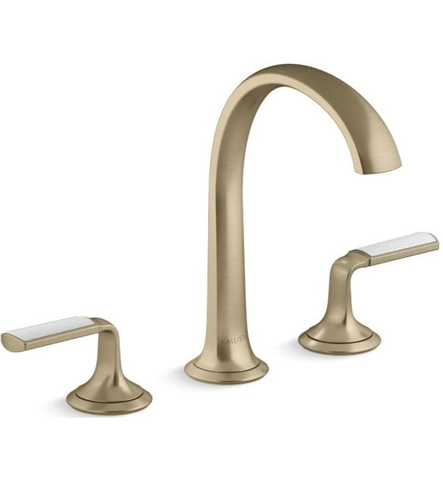 Vòi chậu rửa mặt 3 chân cổ vòm Nickel Kallista P25055-FRW-SN