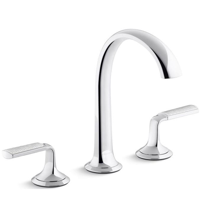 Vòi chậu rửa mặt 3 chân cổ vòm Nickel Kallista P25055-FRW-SN