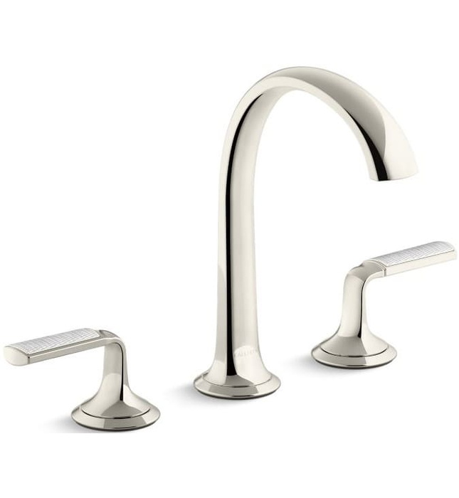 Vòi chậu rửa mặt 3 chân cổ vòm Nickel Kallista P25055-FRW-SN