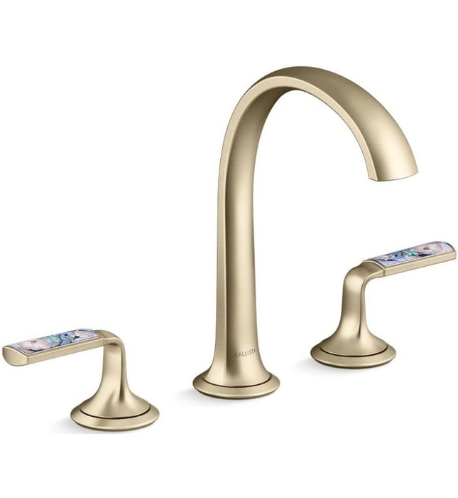 Vòi chậu rửa mặt 3 chân cổ vòm Bronze Kallista P25055-SPR-BV