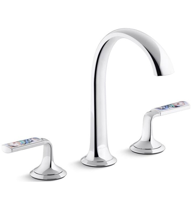 Vòi chậu rửa mặt 3 chân cổ vòm Chrome Kallista P25055-SPR-CP