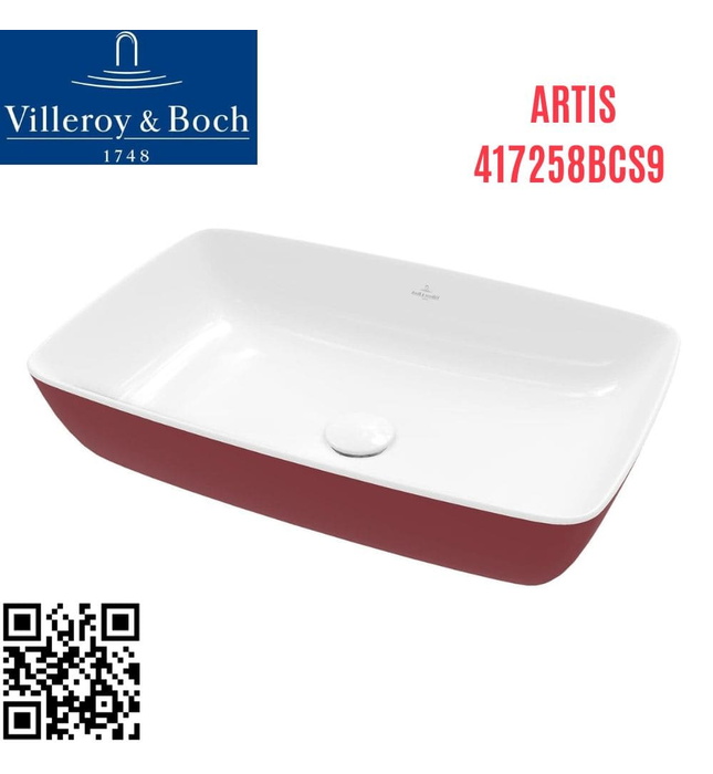 Chậu rửa lavabo dương bàn Đức Villeroy-boch Artis 417258BCS9