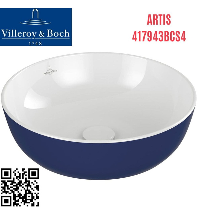 Chậu rửa lavabo dương bàn Đức Villeroy-boch Artis 417943BCS4