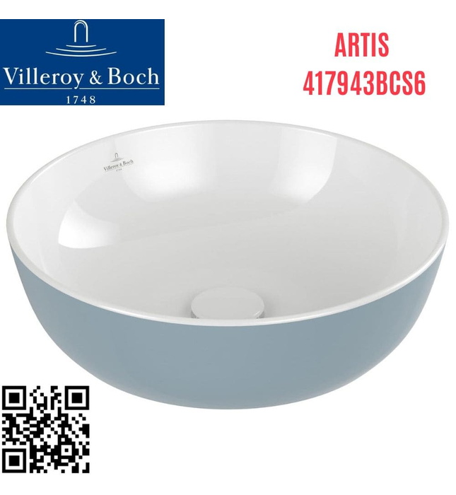 Chậu rửa lavabo dương bàn Đức Villeroy-boch Artis 417943BCS6