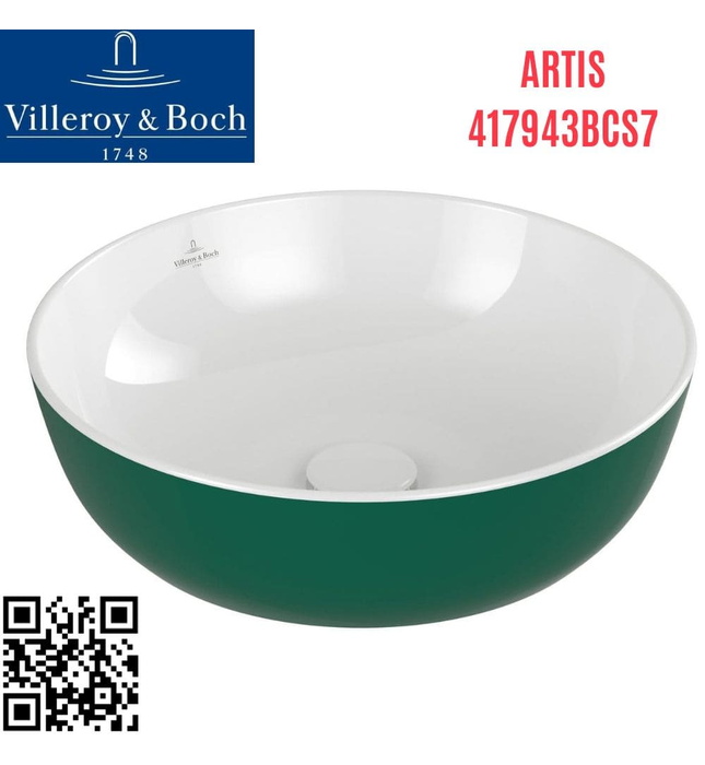Chậu rửa lavabo dương bàn Đức Villeroy-boch Artis 417943BCS7