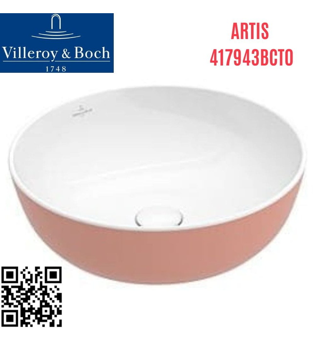 Chậu rửa lavabo dương bàn Đức Villeroy-boch Artis 417943BCT0