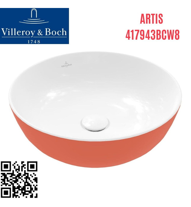Chậu rửa lavabo dương bàn Đức Villeroy-boch Artis 417943BCW8