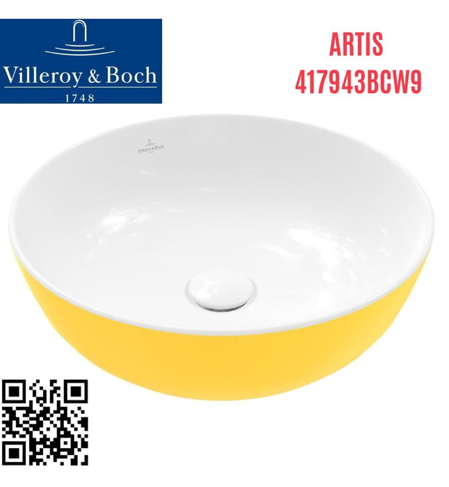 Chậu rửa lavabo dương bàn Đức Villeroy-boch Artis 417943BCW9