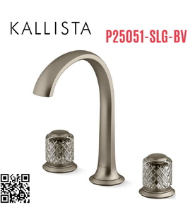 Vòi chậu rửa mặt 3 chân cổ vòm Bronze Kallista P25051-SLG-BV