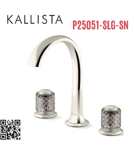 Vòi chậu rửa mặt 3 chân cổ vòm Nickel Kallista P25051-SLG-SN