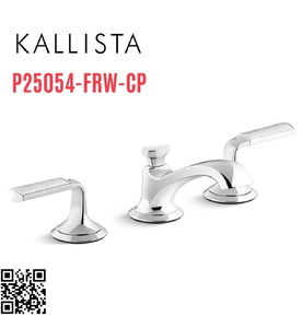 Vòi chậu rửa mặt 3 chân cổ thấp Chrome Kallista P25054-FRW-CP
