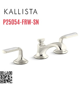 Vòi chậu rửa mặt 3 chân cổ thấp Nickel Kallista P25054-FRW-SN