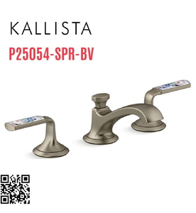 Vòi chậu rửa mặt 3 chân cổ thấp Bronze Kallista P25054-SPR-BV
