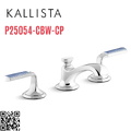 Vòi chậu rửa mặt 3 chân cổ thấp Chrome Kallista P25054-CBW-CP