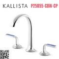 Vòi chậu rửa mặt 3 chân cổ vòm Chrome Kallista P25055-CBW-CP