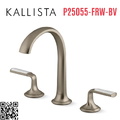 Vòi chậu rửa mặt 3 chân cổ vòm Bronze Kallista P25055-FRW-BV