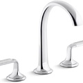 Vòi chậu rửa mặt 3 chân cổ vòm Nickel Kallista P25055-FRW-SN
