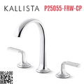 Vòi chậu rửa mặt 3 chân cổ vòm Chrome Kallista P25055-FRW-CP