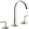 Vòi chậu rửa mặt 3 chân cổ vòm Nickel Kallista P25055-FRW-SN