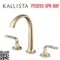 Vòi chậu rửa mặt 3 chân cổ vòm vàng Kallista P25055-SPR-BAF
