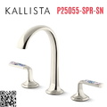 Vòi chậu rửa mặt 3 chân cổ vòm Nickel Kallista P25055-SPR-SN