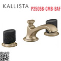 Vòi chậu rửa mặt 3 chân cổ thấp vàng Kallista P25056-CMB-BAF