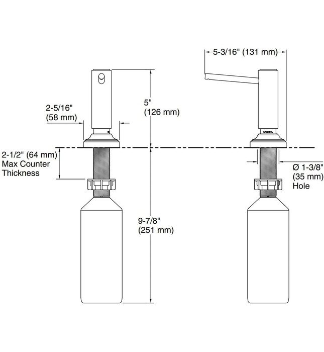 Lọ đựng xà phòng màu Nickel Kallista P25015-00-AG