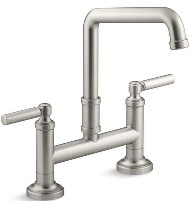 Vòi chậu rửa bát nóng lạnh màu Nickel Kallista P25001-00-AG