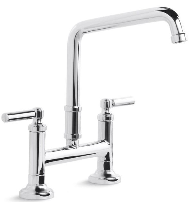 Vòi chậu rửa bát nóng lạnh màu Nickel Kallista P25001-00-AG