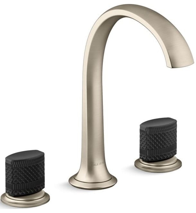 Vòi chậu rửa mặt 3 chân cổ vòm vàng Kallista P25057-CMB-BAF