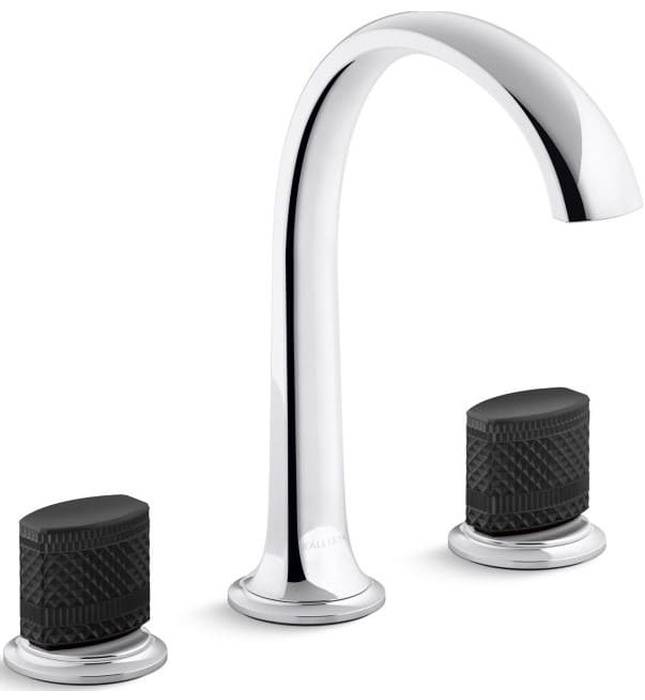 Vòi chậu rửa mặt 3 chân cổ vòm vàng Kallista P25057-CMB-BAF