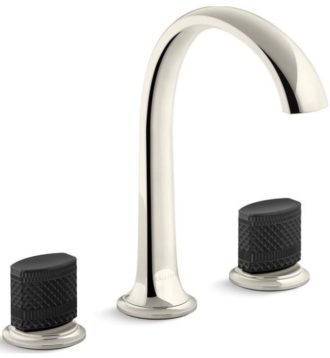 Vòi chậu rửa mặt 3 chân cổ vòm vàng Kallista P25057-CMB-BAF